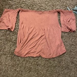 Pink off the shoulder top